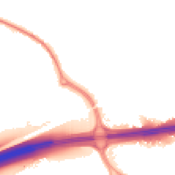 Night-time road noise heatmap for CO3 0JU