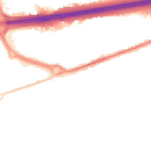 Night-time road noise heatmap for CO3 0NY