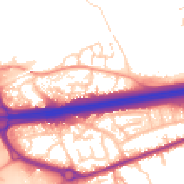 Daytime road noise heatmap for CO3 0SF
