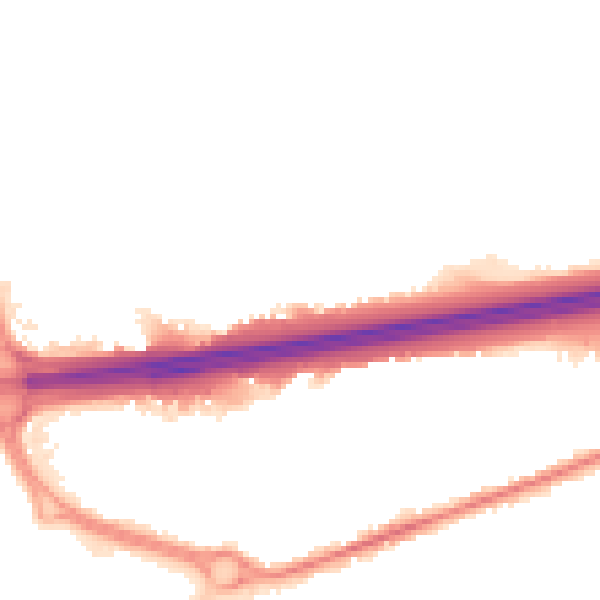 Night-time road noise heatmap for CO3 0SF