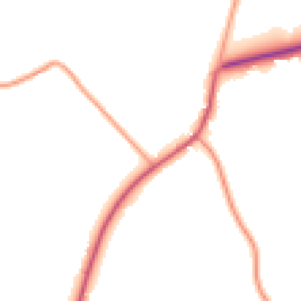Daytime road noise heatmap for CO3 0SR