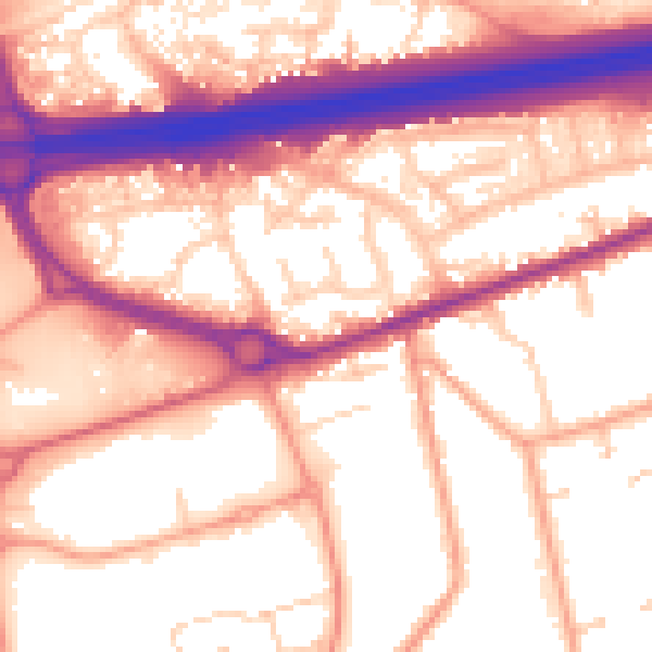 Daytime road noise heatmap for CO3 0WL