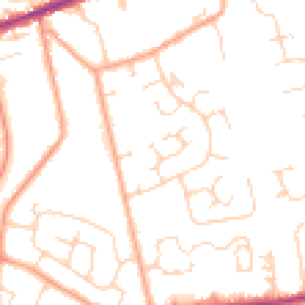 Daytime road noise heatmap for CO3 0YF