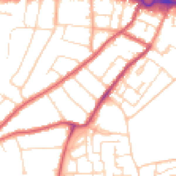 Daytime road noise heatmap for CO3 3DZ