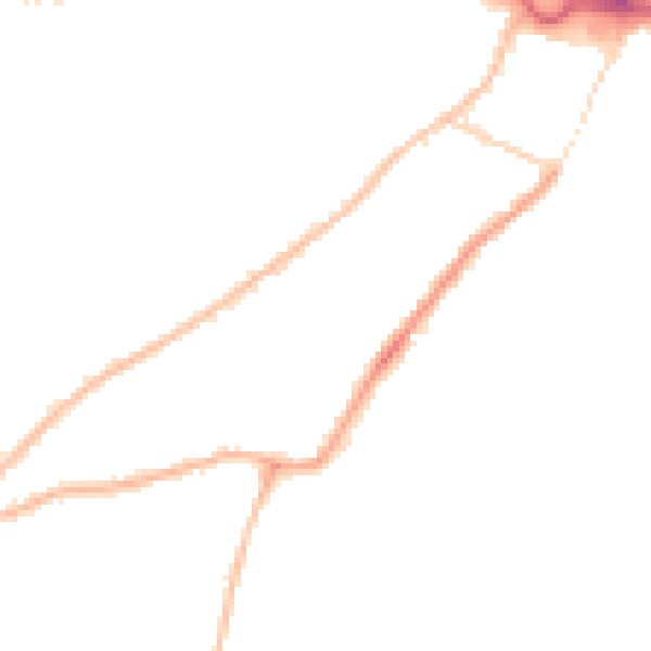 Night-time road noise heatmap for CO3 3DZ