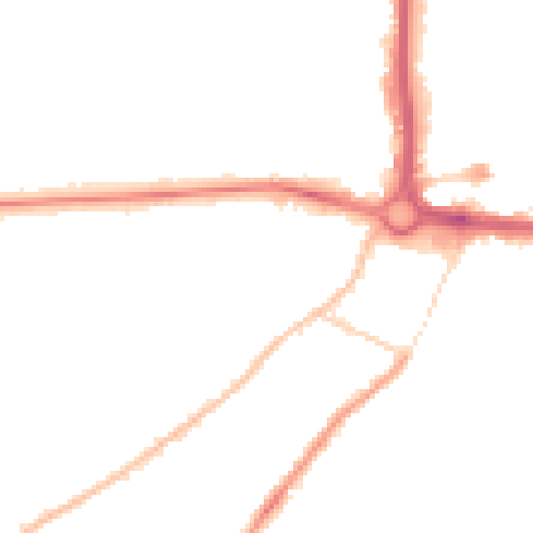 Night-time road noise heatmap for CO3 3HR