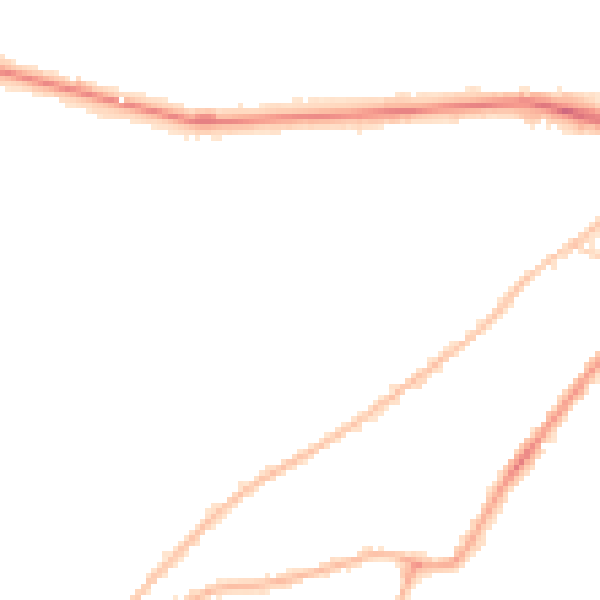 Night-time road noise heatmap for CO3 3NS
