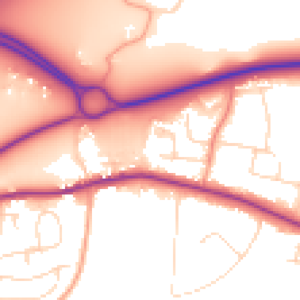 Daytime road noise heatmap for CO3 3RT