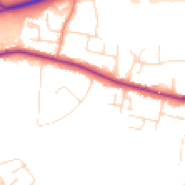Daytime road noise heatmap for CO3 3SS