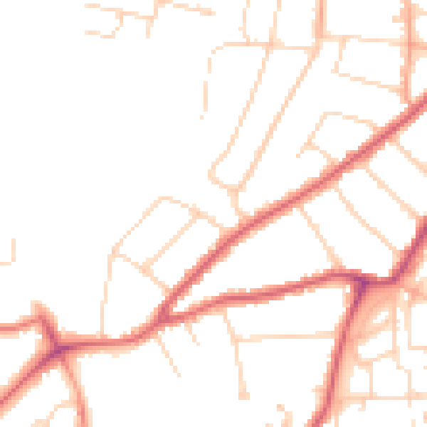 Daytime road noise heatmap for CO3 3TN
