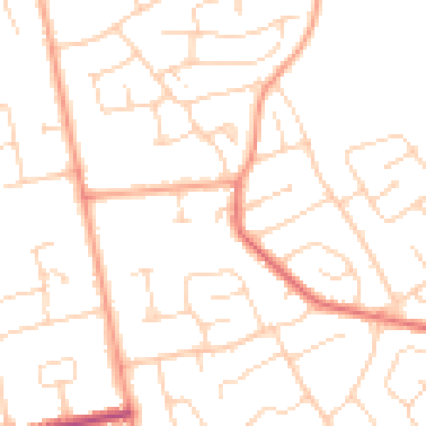 Daytime road noise heatmap for CO3 4AH