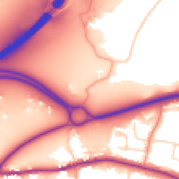 Daytime road noise heatmap for CO3 4AR