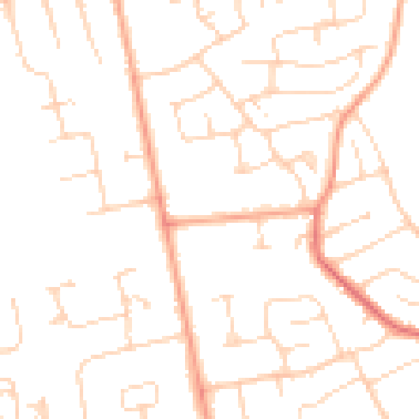 Daytime road noise heatmap for CO3 4DH