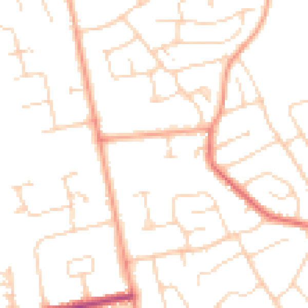 Daytime road noise heatmap for CO3 4DL
