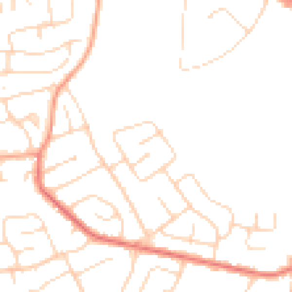 Daytime road noise heatmap for CO3 4EP