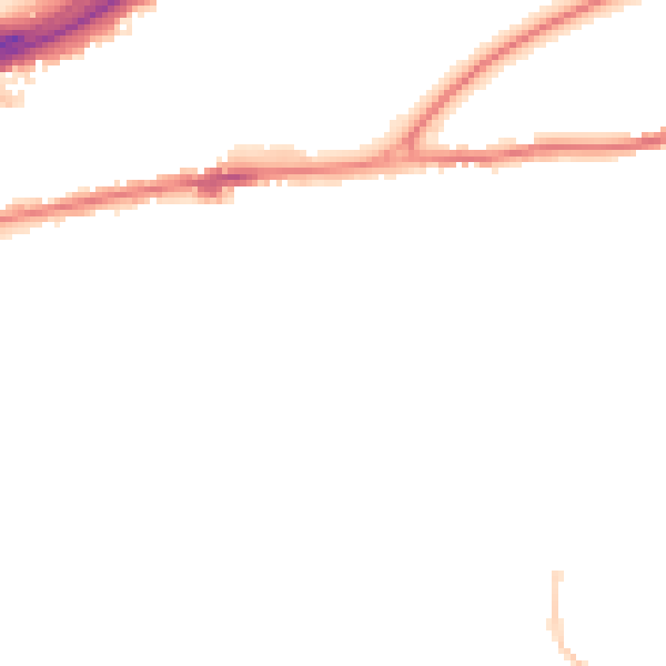 Night-time road noise heatmap for CO3 4HA