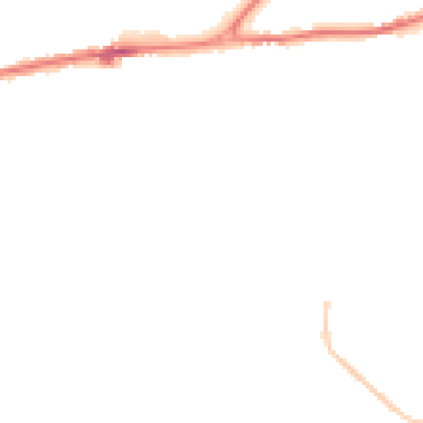 Night-time road noise heatmap for CO3 4JJ