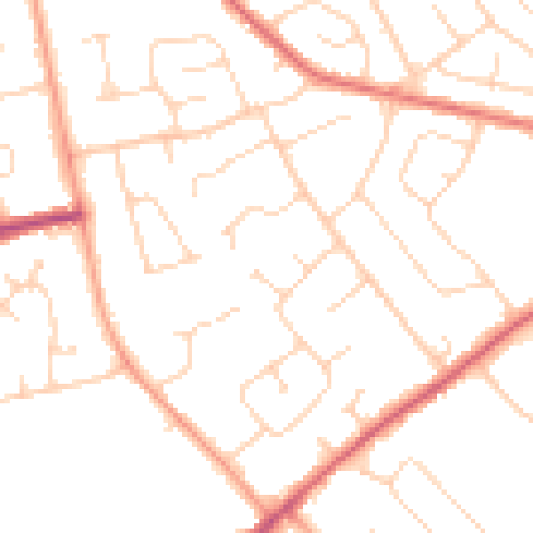 Daytime road noise heatmap for CO3 4SP