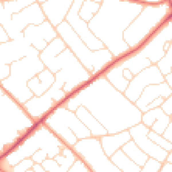 Daytime road noise heatmap for CO3 4TB