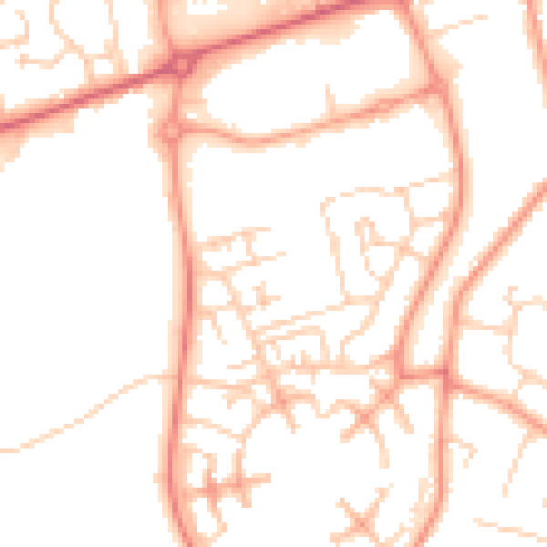 Daytime road noise heatmap for CO3 8AP