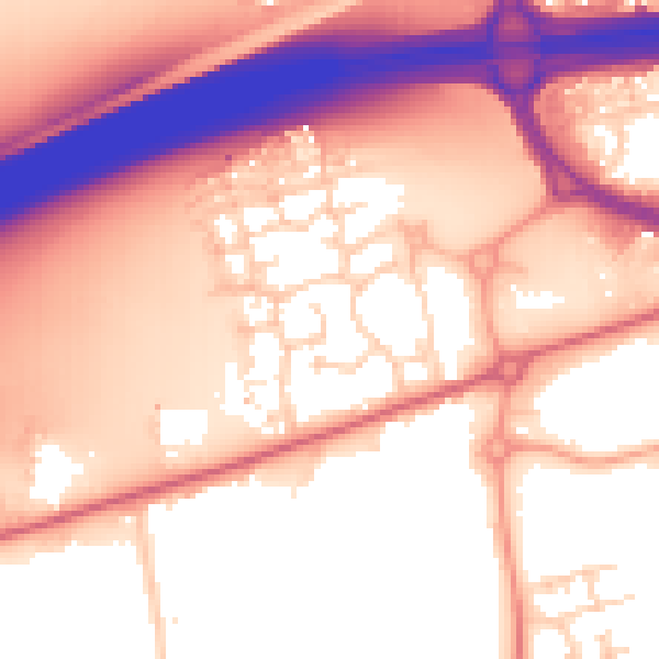 Daytime road noise heatmap for CO3 8BD