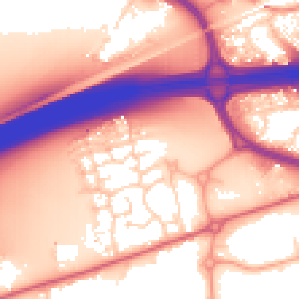 Daytime road noise heatmap for CO3 8BY