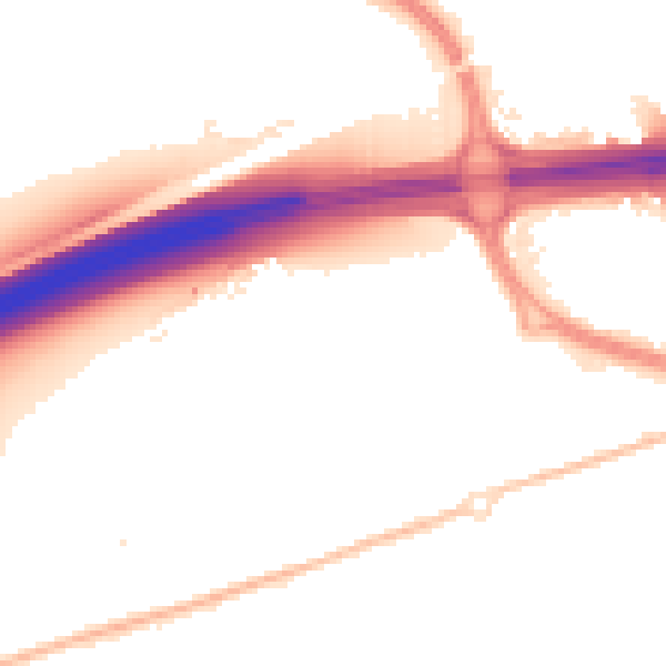 Night-time road noise heatmap for CO3 8BY