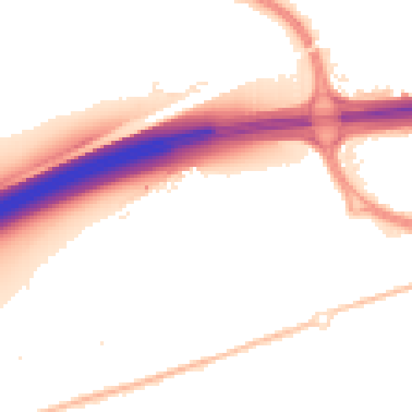 Night-time road noise heatmap for CO3 8BZ