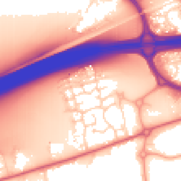 Daytime road noise heatmap for CO3 8DA