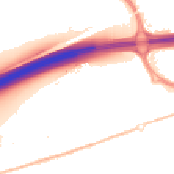 Night-time road noise heatmap for CO3 8DA