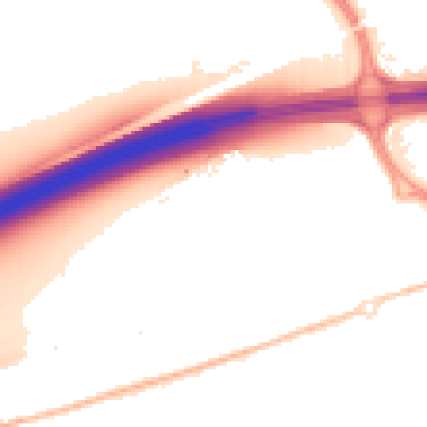 Night-time road noise heatmap for CO3 8DB