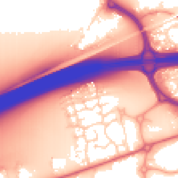 Daytime road noise heatmap for CO3 8DS