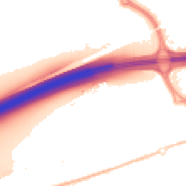 Night-time road noise heatmap for CO3 8DT