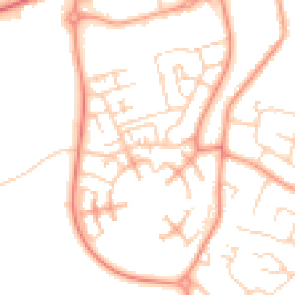Daytime road noise heatmap for CO3 8LP