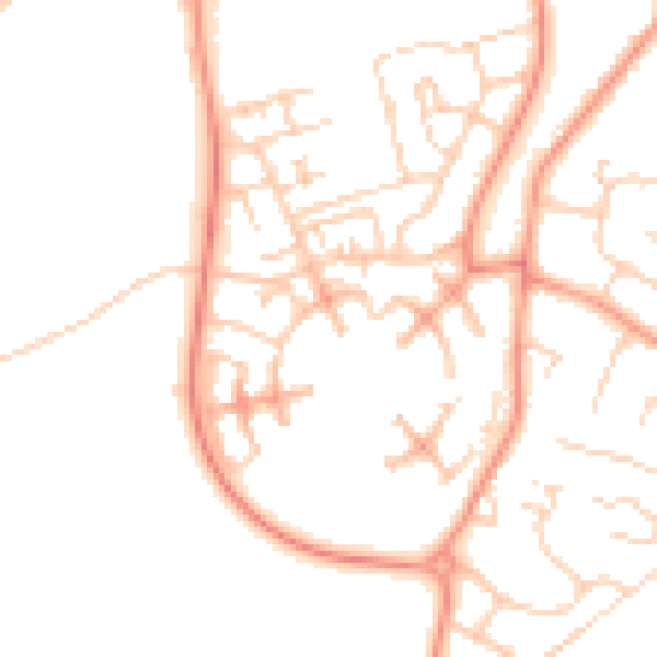 Daytime road noise heatmap for CO3 8SS