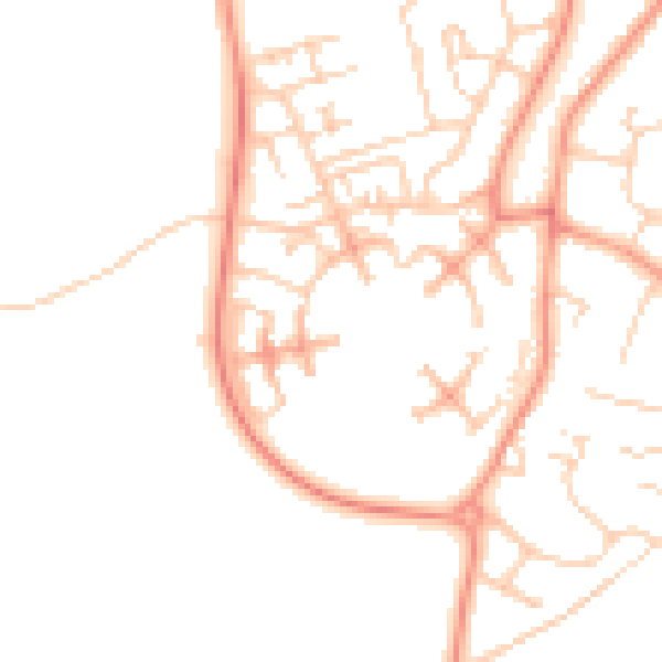 Daytime road noise heatmap for CO3 8WH