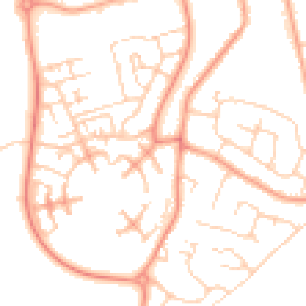 Daytime road noise heatmap for CO3 8WP