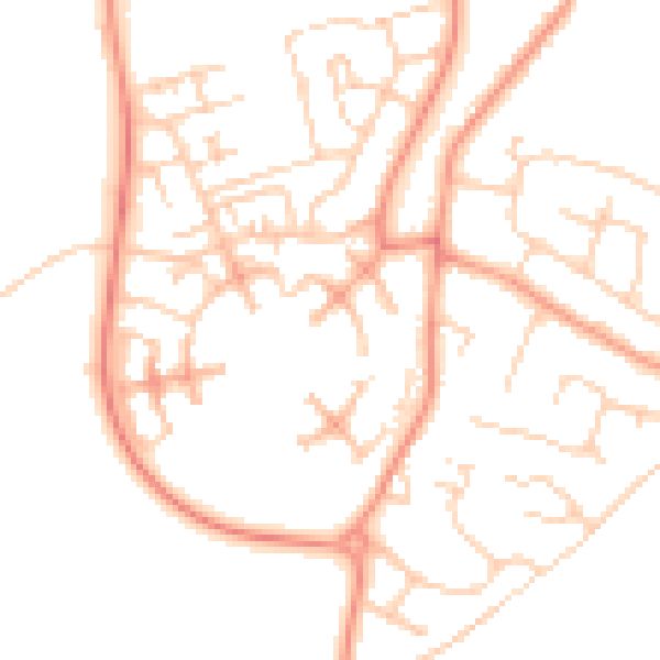 Daytime road noise heatmap for CO3 8WT