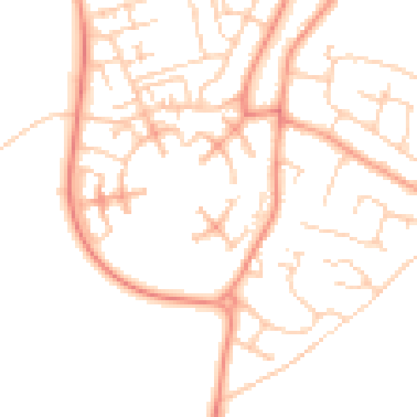 Daytime road noise heatmap for CO3 8ZD