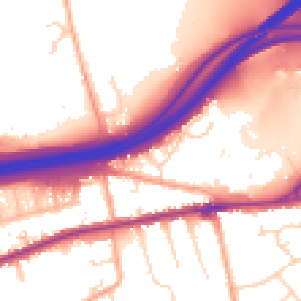 Daytime road noise heatmap for CO3 9BW