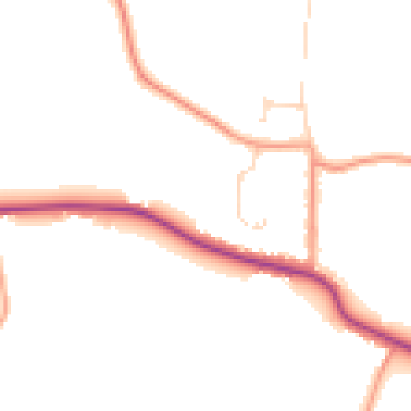 Daytime road noise heatmap for CO3 9GA