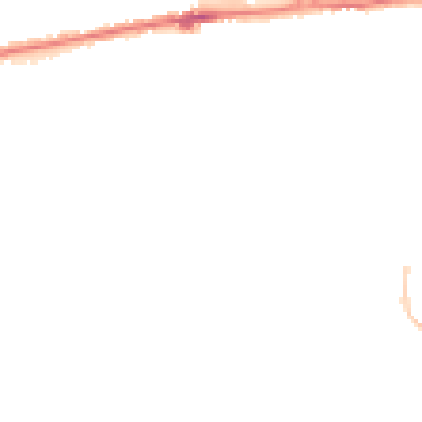 Night-time road noise heatmap for CO3 9GS