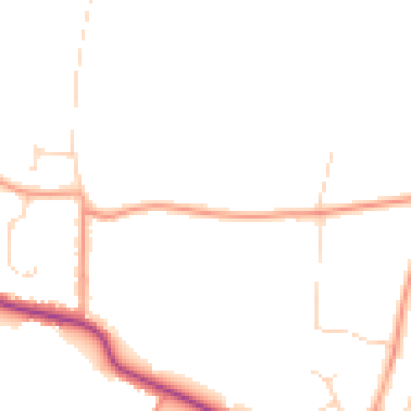 Daytime road noise heatmap for CO3 9TN