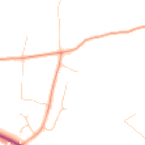 Daytime road noise heatmap for CO3 9TQ