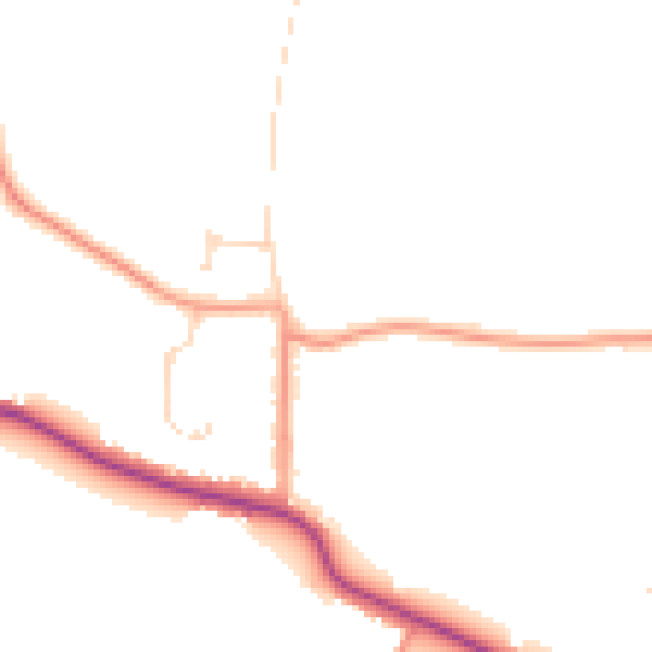 Daytime road noise heatmap for CO3 9TW