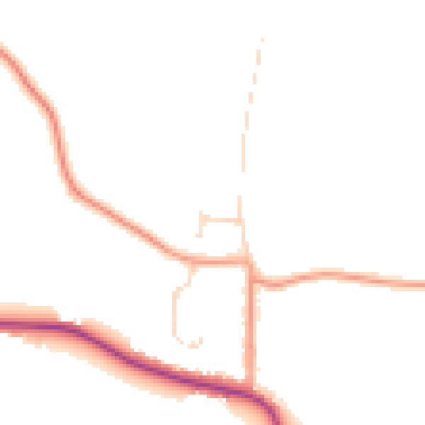 Daytime road noise heatmap for CO3 9TY