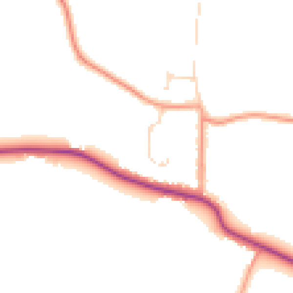 Daytime road noise heatmap for CO3 9UF