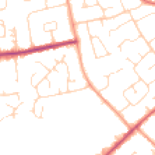 Daytime road noise heatmap for CO3 9XD