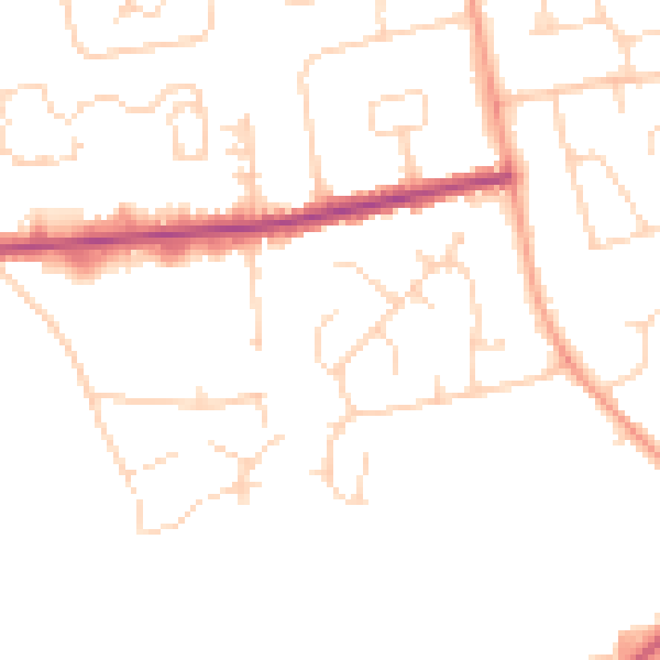 Daytime road noise heatmap for CO3 9XR
