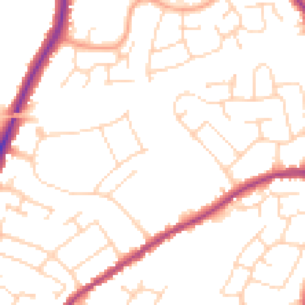 Daytime road noise heatmap for CO4 0DR